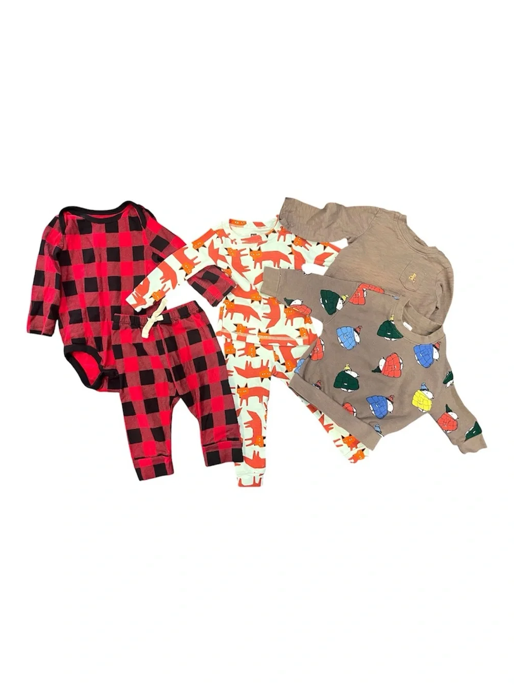 Baby Gap & Tea Collection Bundle Snoopy Sweater, PJ Sets & Long Sleeve Top 6-12